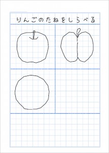 りんごの家庭学習ノート下書き