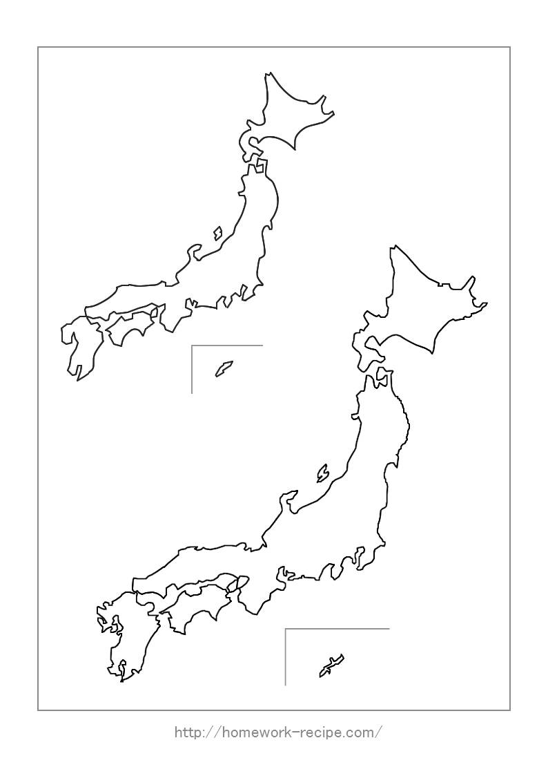 ノートに日本地図を写したい その１ コピーして貼る 家庭学習レシピ