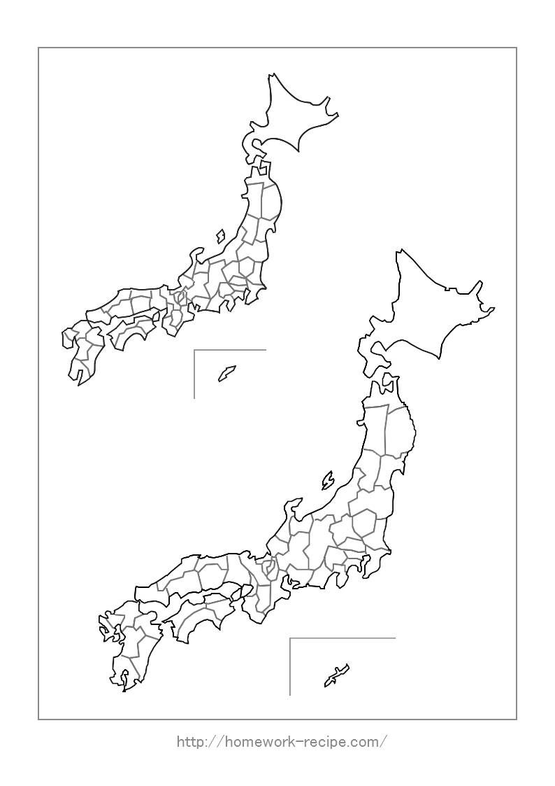 ノートに日本地図を写したい その１ コピーして貼る 家庭学習レシピ