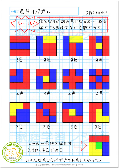 色分けパズルの自主学習ノート